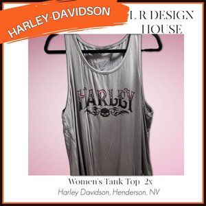 HARLEY DAVIDSON WOMAN'S TANK TOP WITH WILLY SKULL- 2X